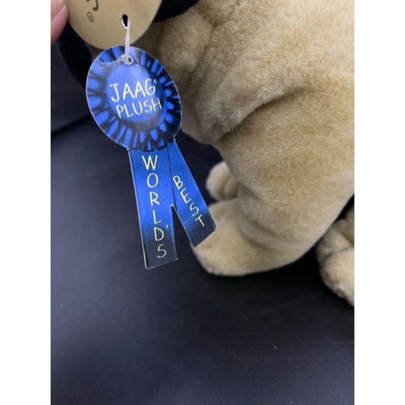 Jaag Pug Puppy Dog Plush Toy 2019 Doggie Tan & Black NWT - Picture 8 of 16